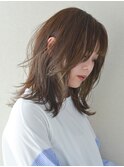くびれヘア/ハイライトカラー/アプリコットオレンジ/美髪/927
