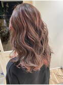バレイヤージュ&フェイスフレーミング