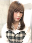 【クラン 相川】艶ストレート×チョコレートベージュ