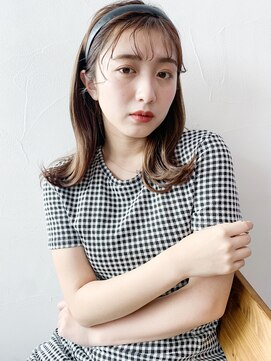 アイティーバイアルバム 松戸店(IT by ALBUM) 韓国風カチューシャアレンジ_テラコッタくすみブルー_8408