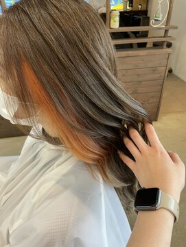 ラ メール ヘア デザイン(La mer HAIR DESIGN) インナーカラー/オレンジ