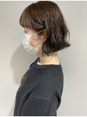 【三ツ井純】大人かわいいボブパーマ ほつれカール 耳かけ外はね