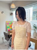 切りっぱなしボブ/サイドバング/あご下ボブ　渋谷