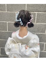 フェリーチェ(Felice)&nbsp;ツインヘア　ツイン団子　振袖ヘア　着物ヘア