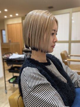 ラポールヘアー(rapport hair) エンドカラー  切りっぱなしボブ