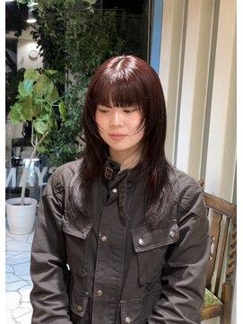 シアン 栄店(CYAN.) シャギーカットでone point！大人気レッドカラー