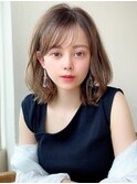 外ハネウルフフェイスレイヤー結べるボブ美髪