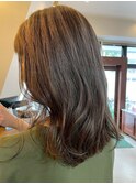 20代30代40代レイヤー シースルーバング 無造作ミディアム
