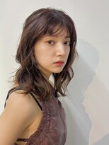 ガーデン 銀座(GARDEN)&nbsp;レイヤー 顔まわり カット 艶カラー ニュアンスパーマ 前髪