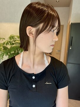 コンフィー(comfy) 【mimura】切りっぱなしボブ　ボブ　ショコラブラウン　草加
