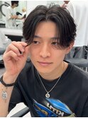 お勧めバランスのセンターパート ニュアンスパーマ