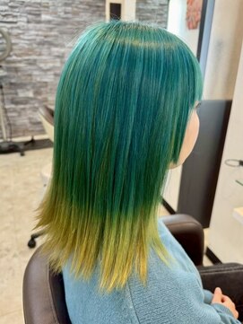 宇都宮ロングレイヤーカットダブルカラー髪質改善トリートメント