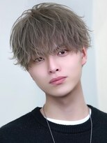 ゴールド 京都 三条(GOALD) ラウンドマッシュミルクティーベージュグレージュ波パーマ