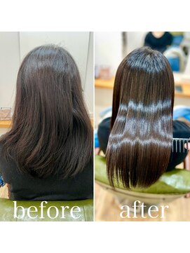 グリーンルームセカンド 結城店(GREEN ROOM. 2nd) 60代女性のツヤ髪縮毛矯正