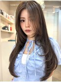 ミディアムレイヤーバタフライカット髪質改善ハイレイヤー