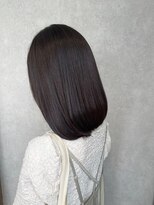 ピュアメンド 吉祥寺(Pure Mend) ツヤサラ縮毛矯正×ダークバイオレットボブ