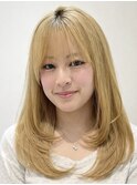 韓国風レイヤーカット髪質改善ダブルカラーハッシュカット