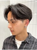 ウルフセンターパートショートネープシースルーマッシュ襟足有り