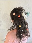 ハーフアップ