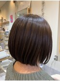 【大人かわいい】艶ボブ 前下がりボブ 切りっぱなしボブ
