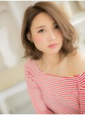 くせ毛風ラフニュアンス小顔前下がり大人ボブc5越谷20代30代40代