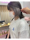 ダブルカラー/インナーカラー/イヤリングカラー/ミルクティ