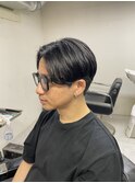 波巻き束感ショートツーブロックマッシュアップバングコンマヘア