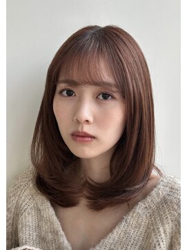 バイオレット 横浜店(Violet) ミディアムヘアレイヤーカットベージュカラーFU-07