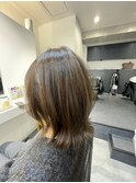 透明感/赤み消し/外国人風/白髪ぼかし/ハイライト/外はねボブ