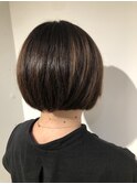 明るめ艶髪ボブ/髪質改善/透明感カラー/小顔カット/30代/40代