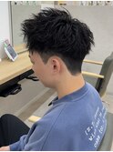 ピンパーマ/メンズショート/眉毛パーマ