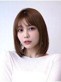 韓国レイヤー顔周りカット透明感カラー髪質改善艶髪シースルー