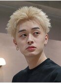 渋谷スパイキーショートアップバンクフェザーショートパーマ