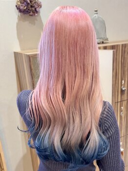 マテリア ヘアー デザイン(materia hair design)の写真/ハイトーンのお客様のご予約多数◎ ブリーチを使ったお洒落なカラースタイルをご提供いたします。