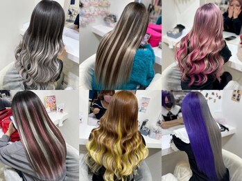 ジューシーティーティー(JUICY tt)の写真/【下通り/辛島町徒歩5分】エクステで作るデザインカラー！エクステだからこそできる高発色のデザイン♪