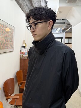 フェザーパーマ／ハンサム波巻きパーマ/韓国マッシュ/自由が丘