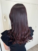 ロッカヘアエジェ(ROCCA hair eje.)&nbsp;【艶ワインレッド】ロングウェーブアプリコットオレンジ