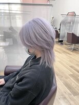 キセイ イオンモール新利府北館店(KISEI) 色気◎ペールバイオレット×ミディアムウルフ10代20代30代