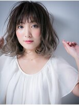 モッズヘア 上尾西口店(mod's hair) *mod's上尾*斜めバング×とろみカール愛されボブディx