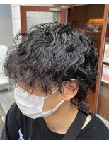 バルス(BLS)&nbsp;黒髪波巻スパイラルウルフ【藤枝/髪質改善/デザインカラー】