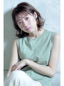 クシュ 所沢西口プロぺ通り(kusyu... ) ペールベージュセクションカラーグラデーションカラー外ハネボブ