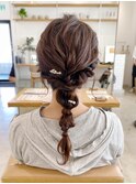 結婚式お呼ばれ*編み下ろしアレンジ/マロンベージュ