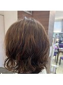 ボブ×パーマ