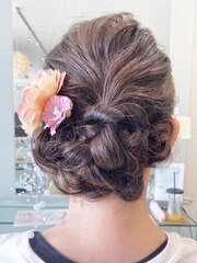 20代30代ヘアアレンジ/ヘアセット/アップスタイル/結婚式/二次会