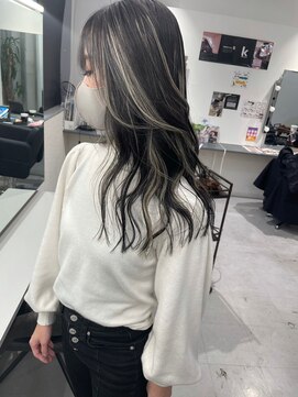 キング 梅田(K!ng) 【梅田】ホワイトハイライトハイライトカラー髪質改善カラー