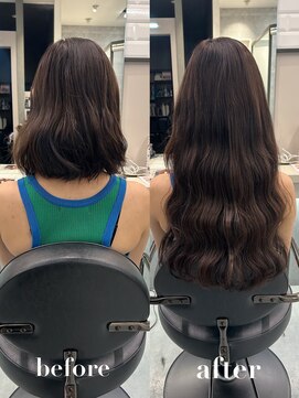 リリー(Lilley) 【lilley 稲永麻衣】エクステ+ブリーチなしカラー+韓国ヘア