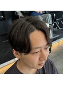 刈り上げなしニュアンスセンターパート