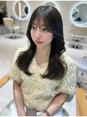 オリーブグレージュ/韓国ヘア/レイヤー/透明感カラー/梅田/大阪