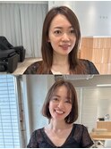 tas似合わせカット before&after 【ひし形大人ボブ】