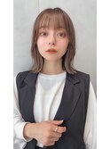 Say.イメチェンミディアム黒髪外ハネボブ美髪ワイドバング青山